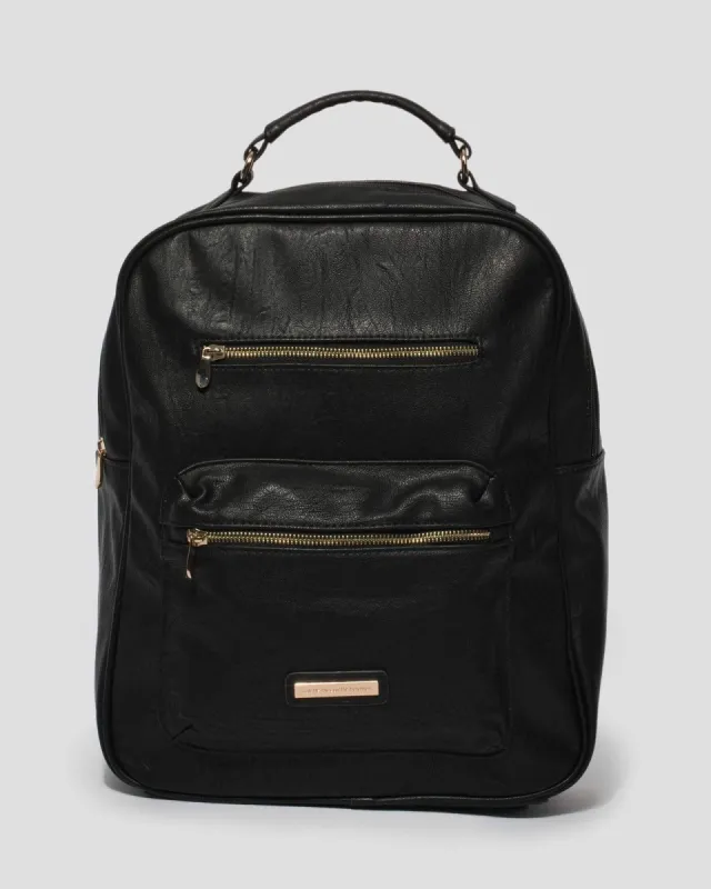 Black Marley Large Backpack made by Collete Hayman