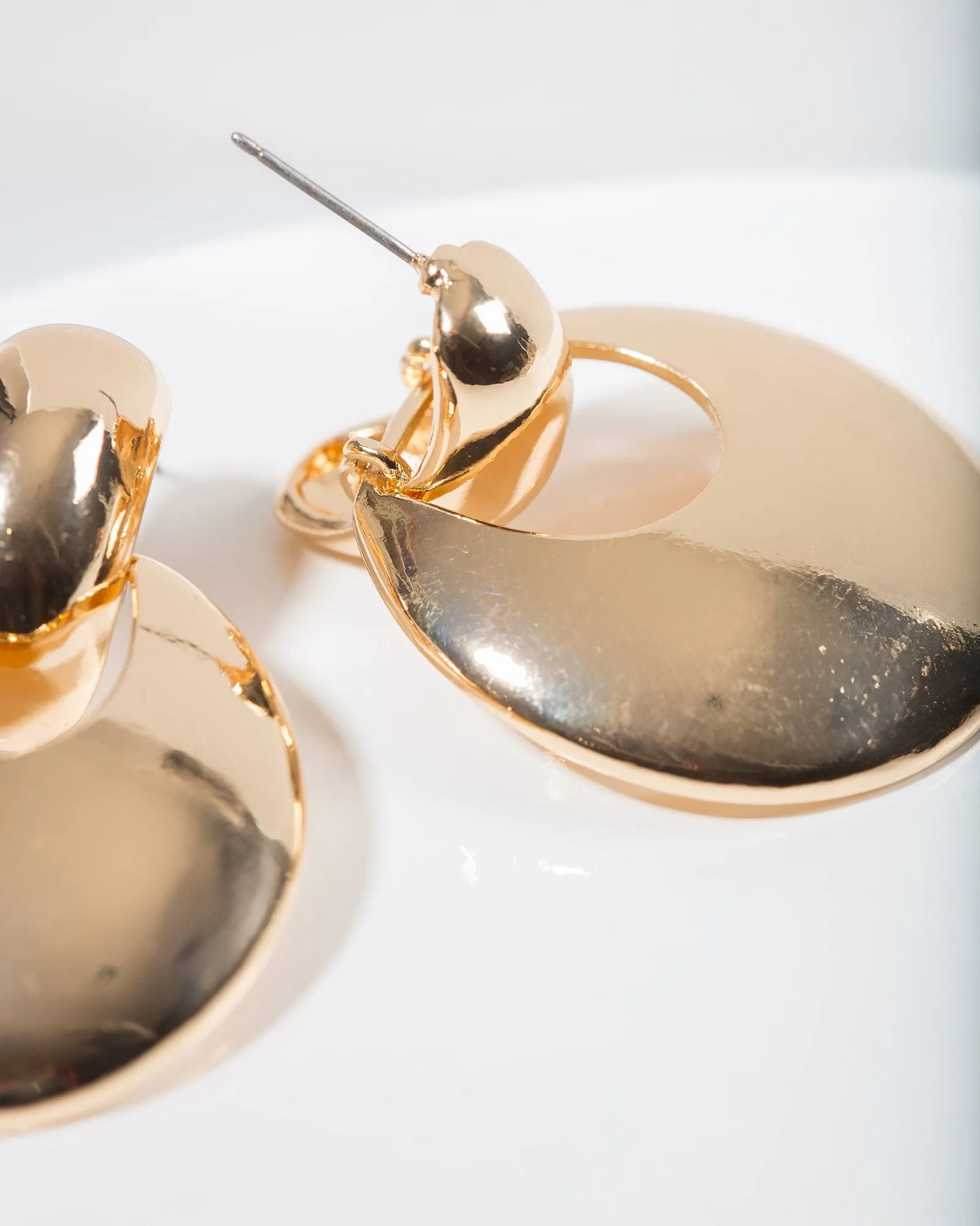 Gold Smooth Door Knocker Earrings sold by Collete Hayman product image thumbnail 2