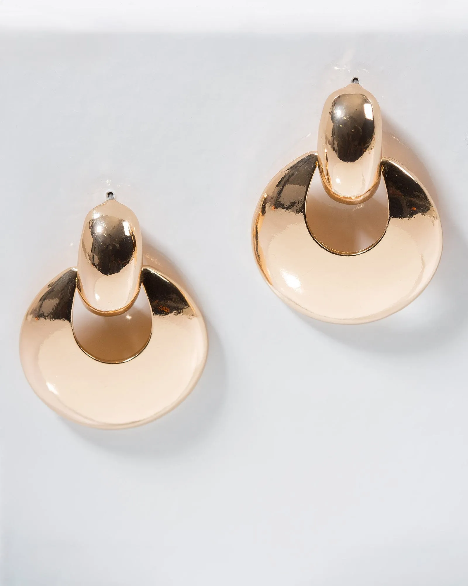 Gold Smooth Door Knocker Earrings sold by Collete Hayman