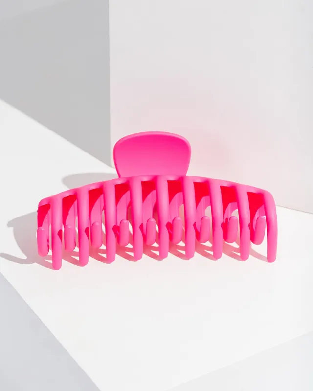Pink Round Matte Claw Clip sold by Collete Hayman
