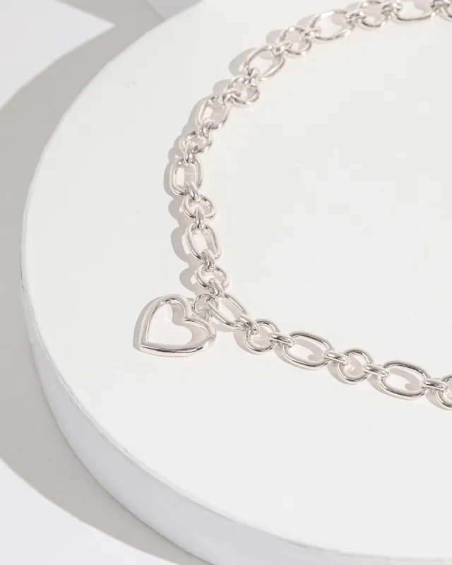 Silver Heart Mid Chain Necklace sold by Collete Hayman