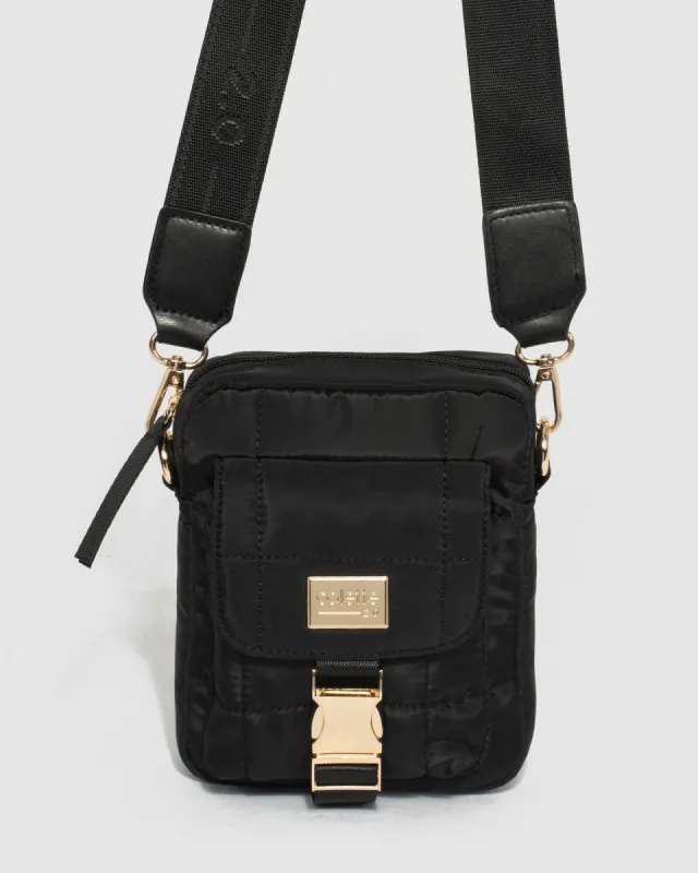 Black Emma Lock Crossbody Bag sold by Collete Hayman