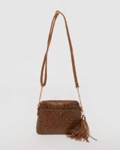 Tan Karen Crossbody Bag sold by Collete Hayman