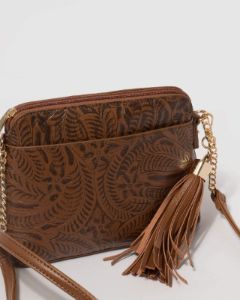 Tan Karen Crossbody Bag sold by Collete Hayman