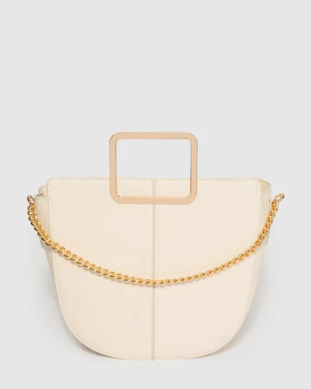 Ivory Ariel Medium Chain Tote Bag sold by Collete Hayman