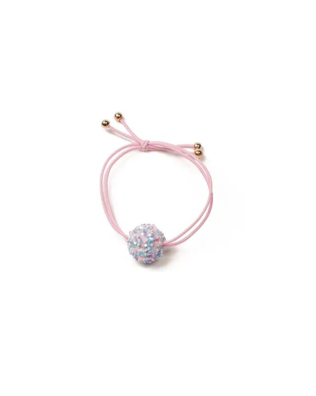 Pink Glitter Ball Hair Tie sold by Collete Hayman