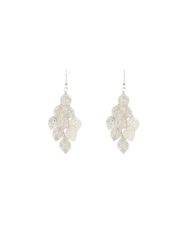Fine Filigree Leaf Layered Drop Earrings sold by Collete Hayman
