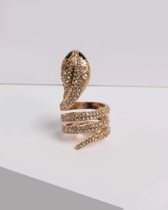 Crystal Pave Snake Statement Ring sold by Collete Hayman