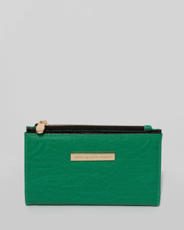 Green Selena Zip Wallet sold by Collete Hayman