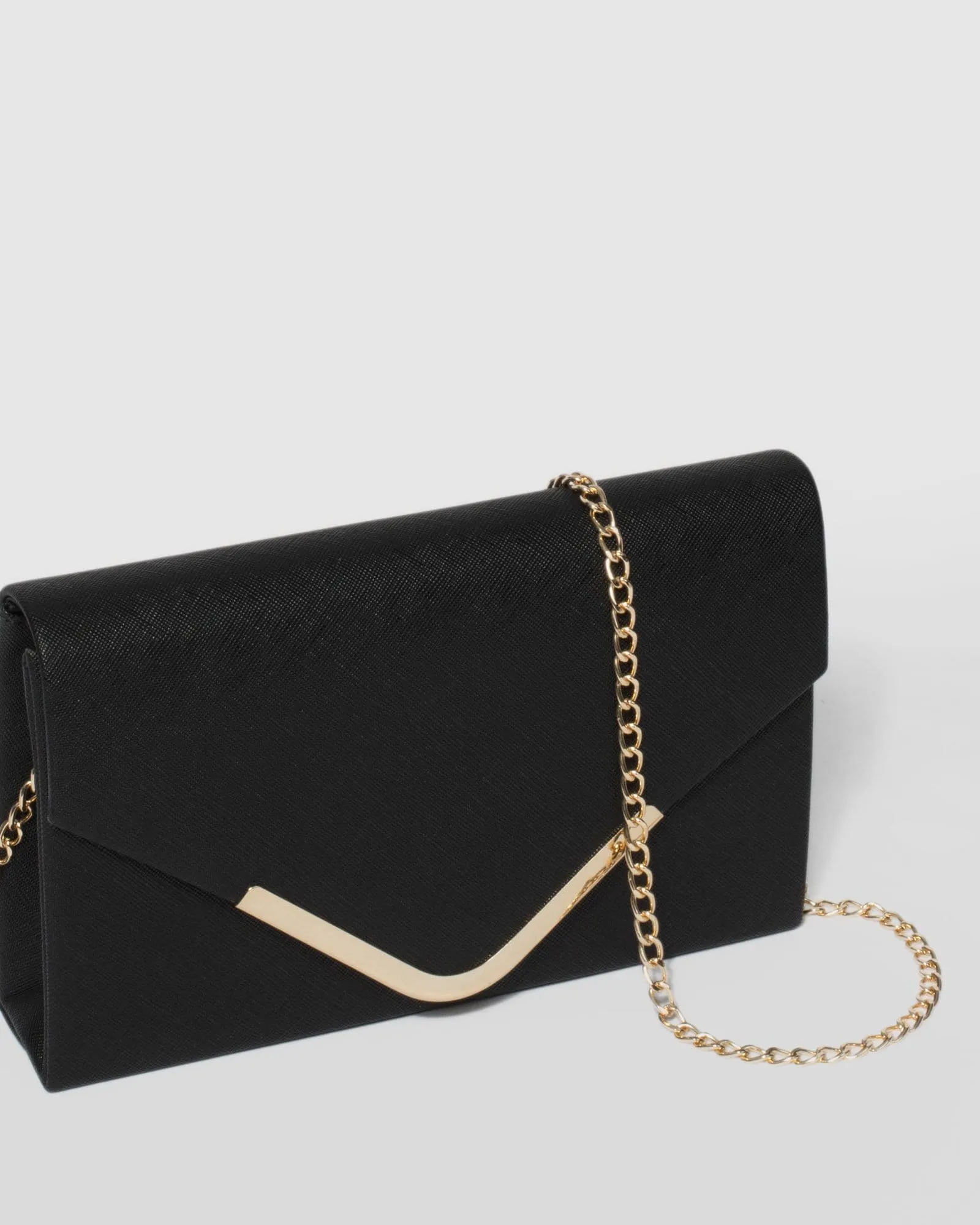 Black Lila Envelope Clutch Bag sold by Collete Hayman product image thumbnail 3