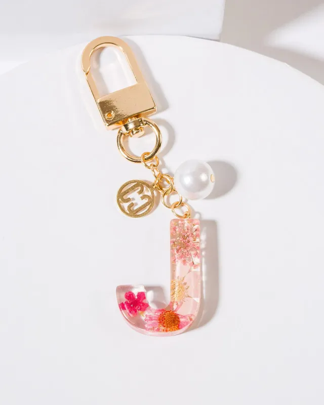 J - Initial Bag Charm Pearl sold by Collete Hayman