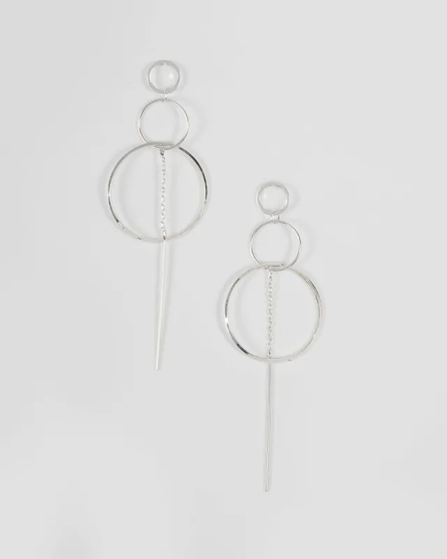 Silver Gradual Ring Drop Earrings sold by Collete Hayman