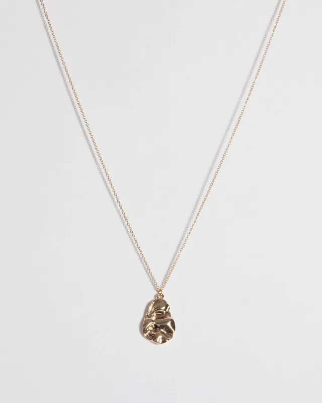 Gold Organic Teardrop Necklace sold by Collete Hayman