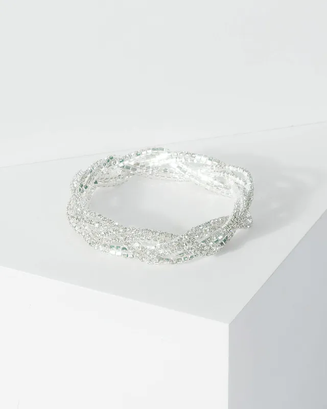 Twisted Diamante Detail Bracelet sold by Collete Hayman