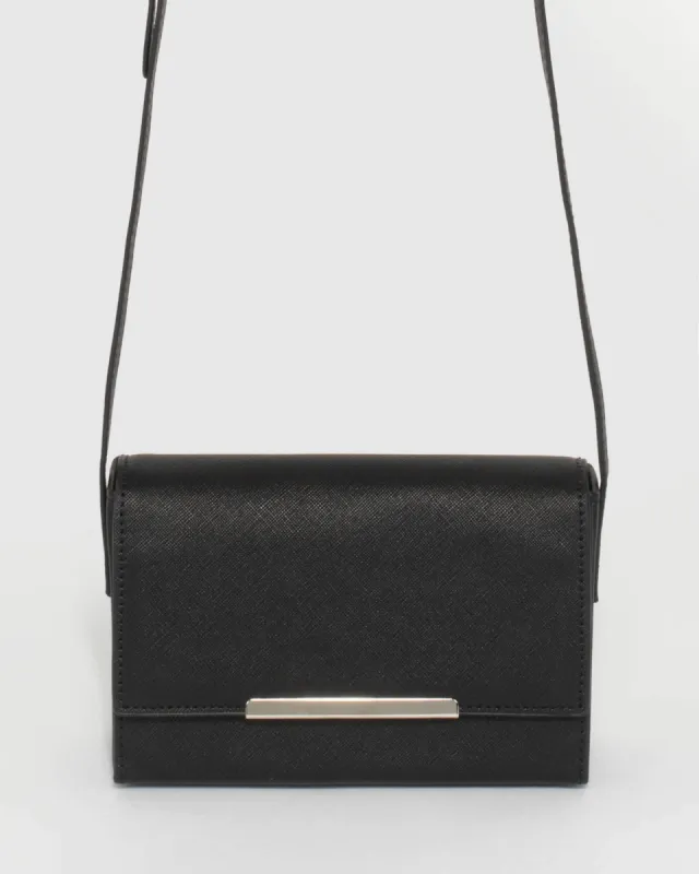 Black Tyler Crossbody Clutch Bag sold by Collete Hayman
