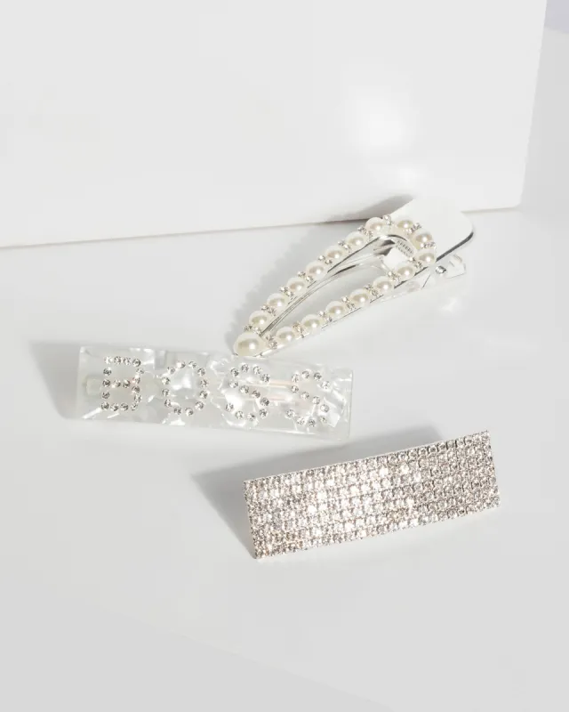 Pearl Acrylic Hair Slide sold by Collete Hayman