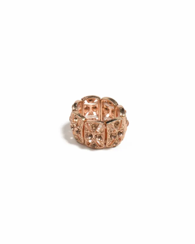 Rose Gold Filigree Stretch Ring - Medium/Large sold by Collete Hayman