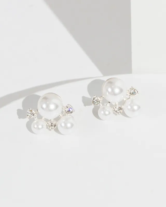 White Pearl Stud Earrings sold by Collete Hayman