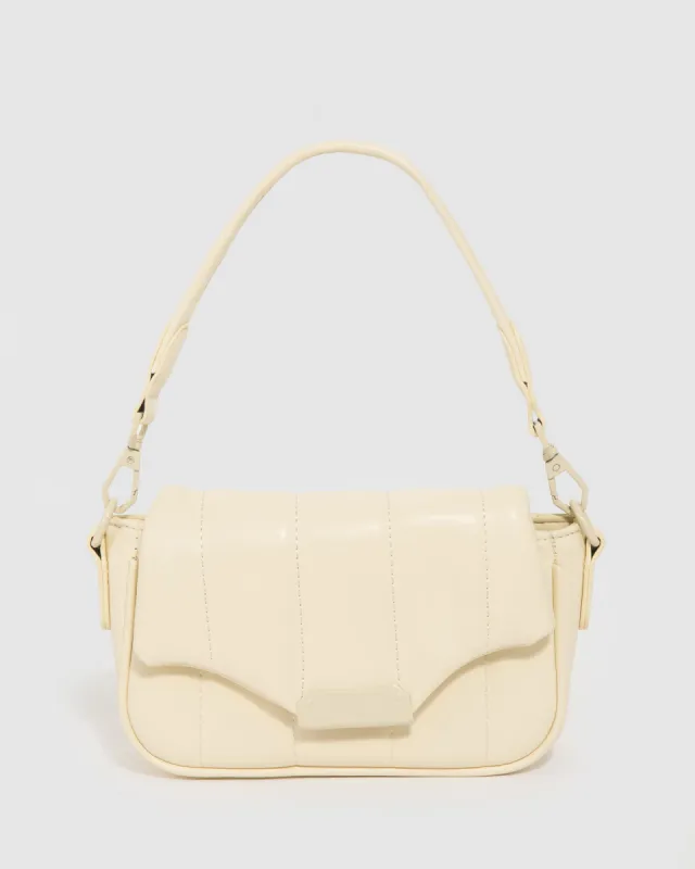 Ivory Luna Quilt Crossbody Bag sold by Collete Hayman