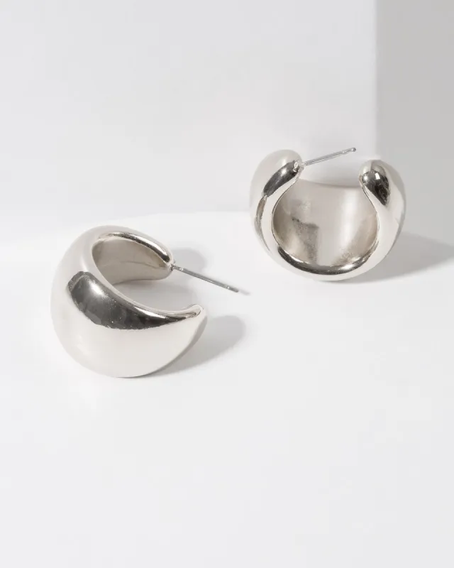 Silver Extra Chunky Bubble Hoop  Earrings sold by Collete Hayman