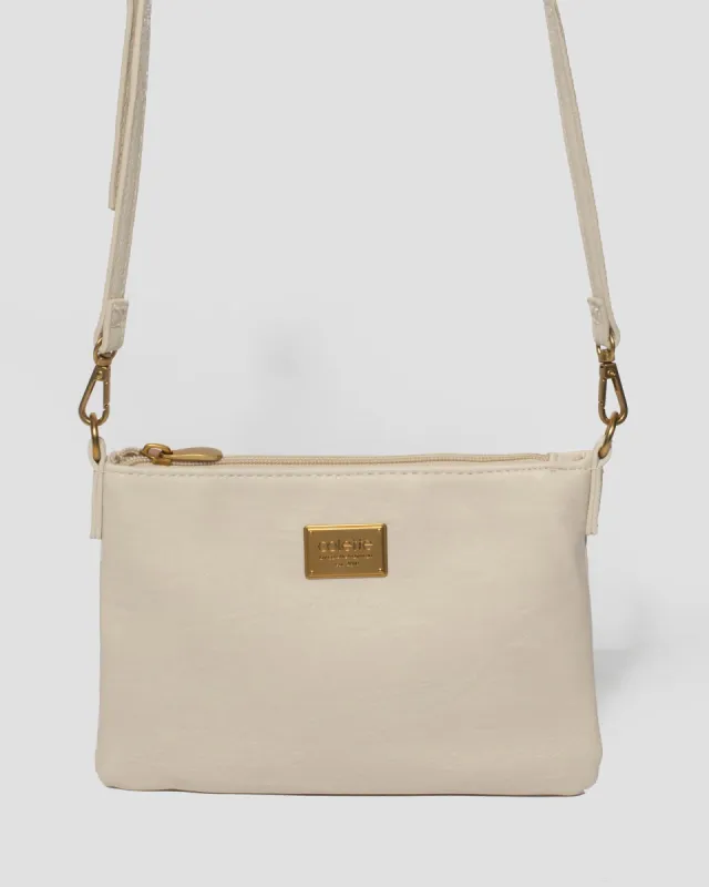 Ivory Strap Crossbody Bag sold by Collete Hayman