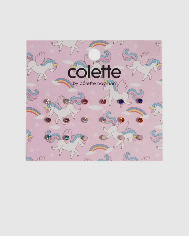 Multi Colour Mini Crystal Stud Earrings sold by Collete Hayman