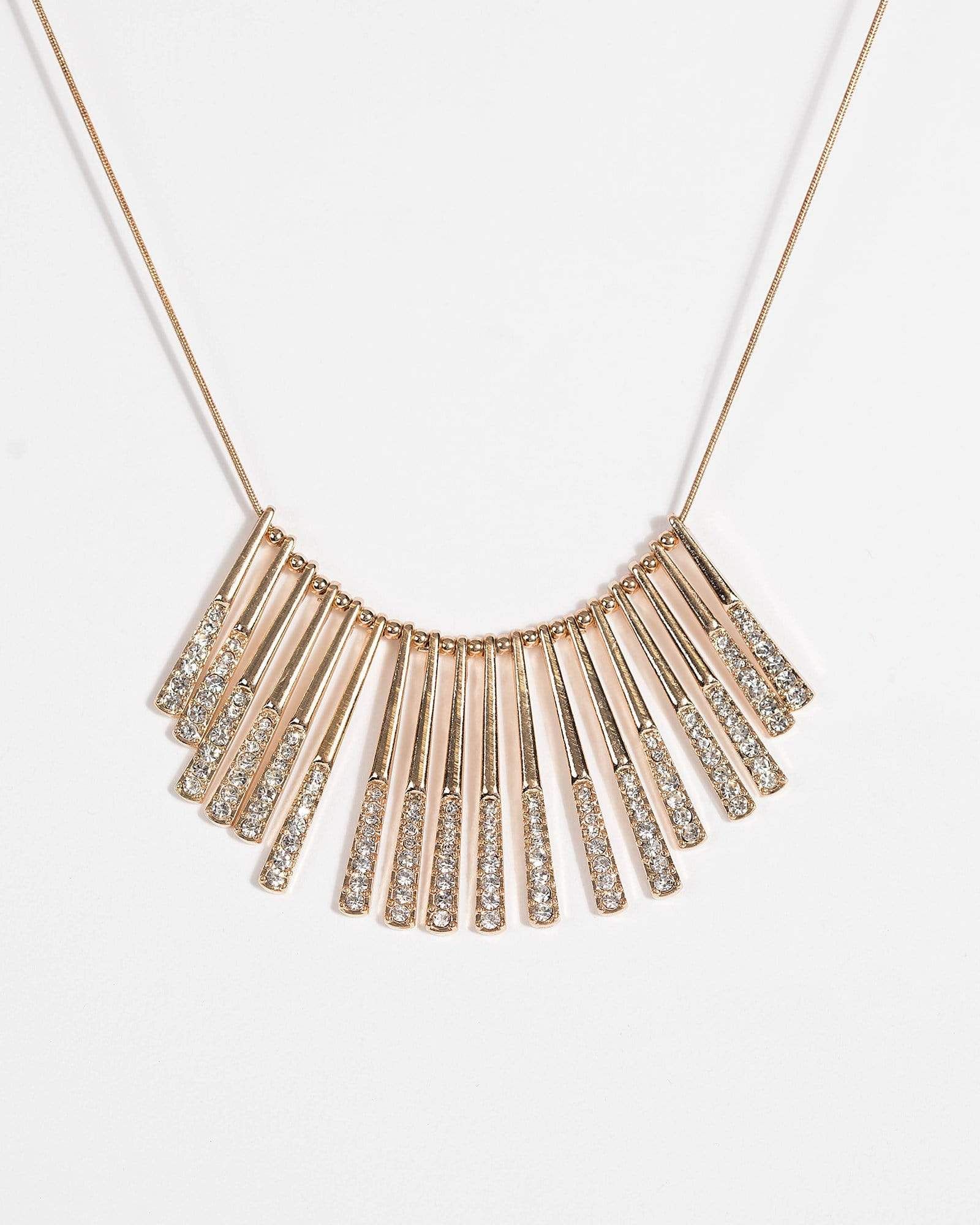 Gold Crystal Bar Necklace sold by Collete Hayman product image thumbnail 2