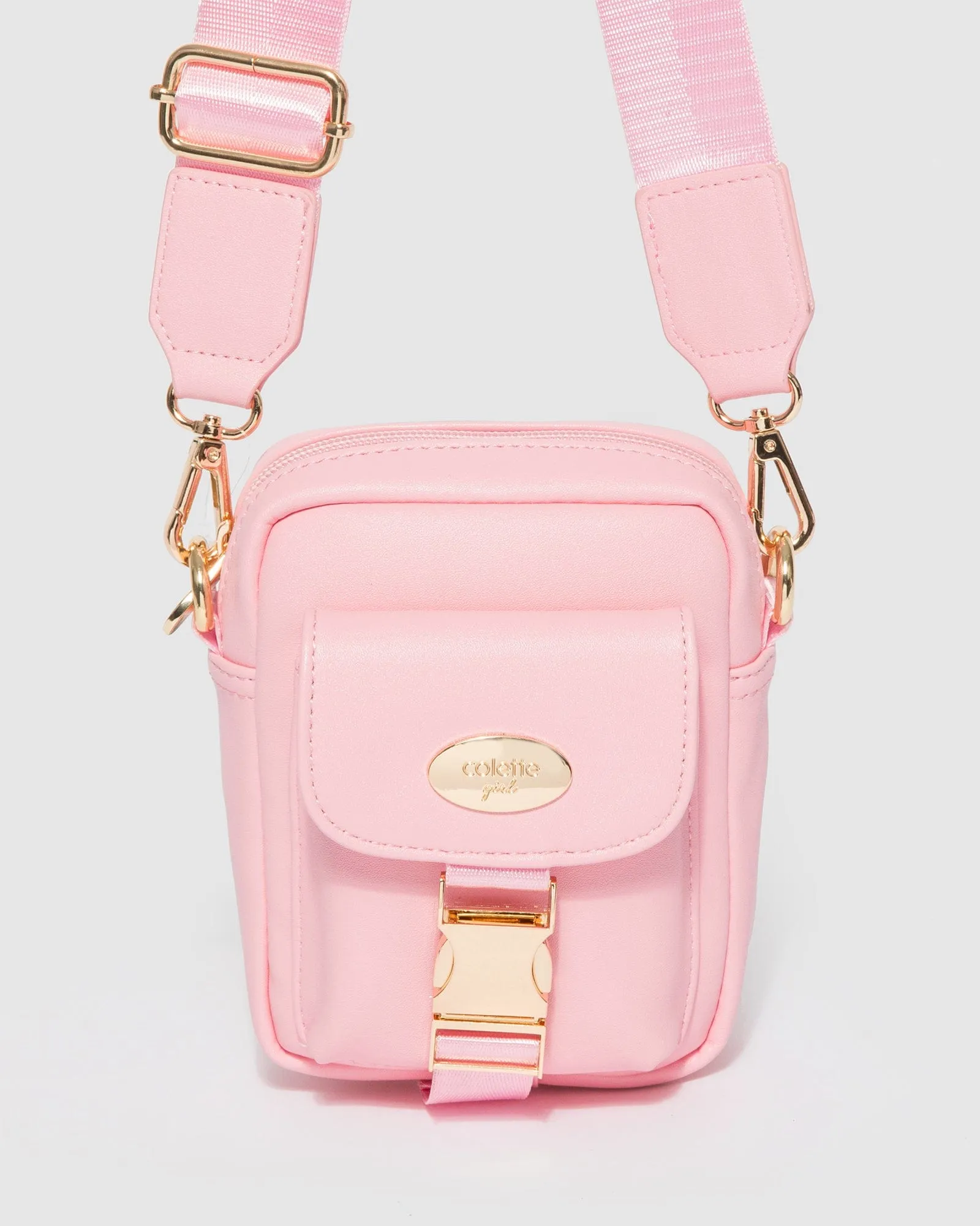 Pink Emma Lock Crossbody Bag sold by Collete Hayman
