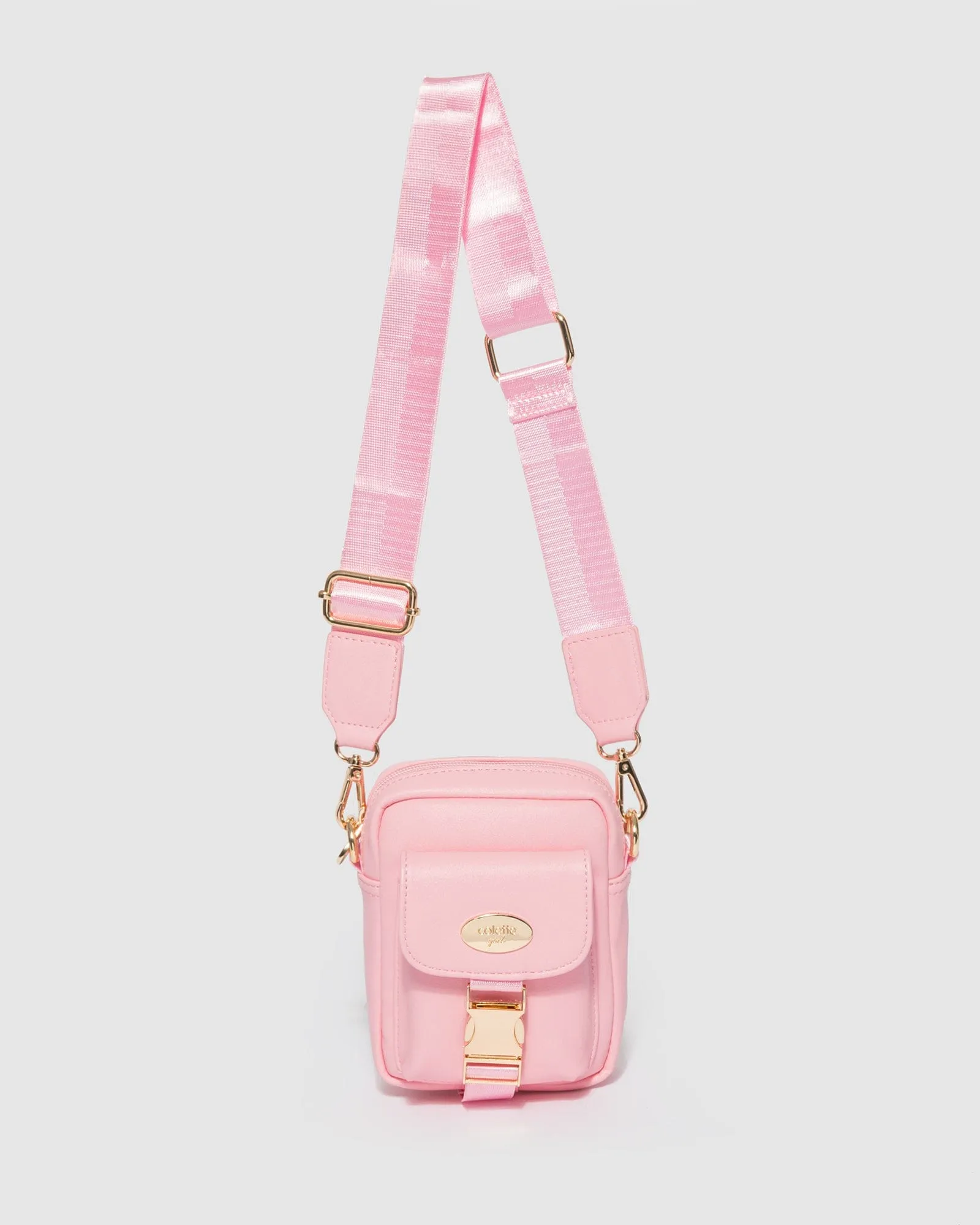 Pink Emma Lock Crossbody Bag sold by Collete Hayman product image thumbnail 4