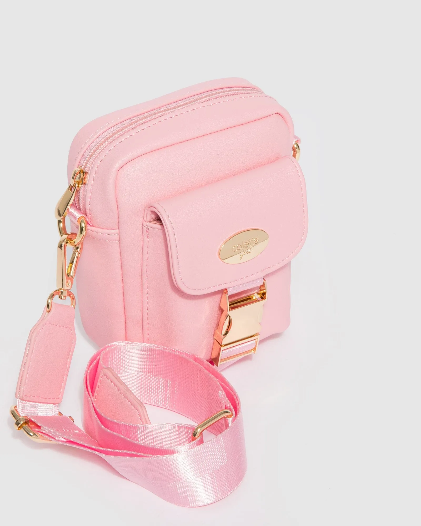 Pink Emma Lock Crossbody Bag sold by Collete Hayman product image thumbnail 3