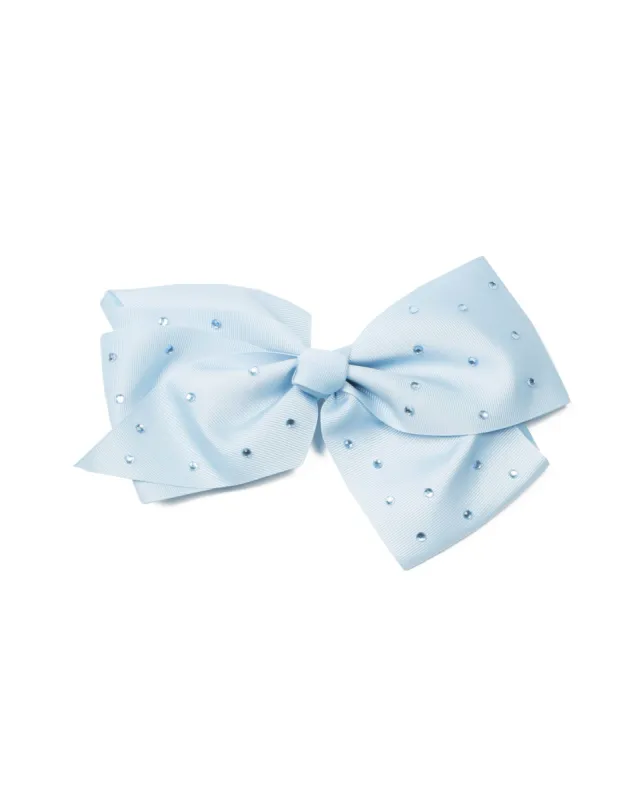Blue Diamante Stone Large Bow Hair Clip sold by Collete Hayman