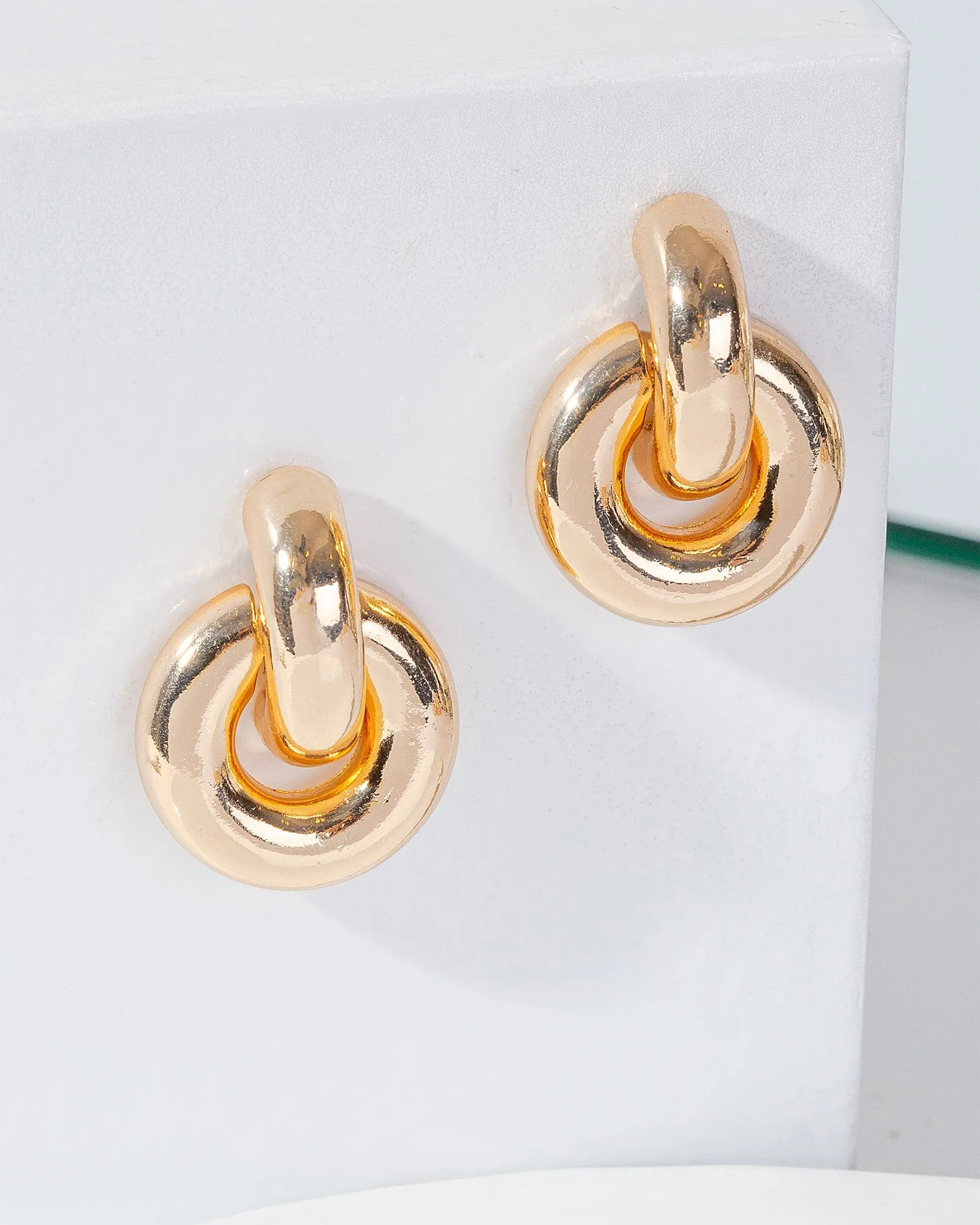 Gold Bubble Door Knocker Earrings sold by Collete Hayman product image thumbnail 2