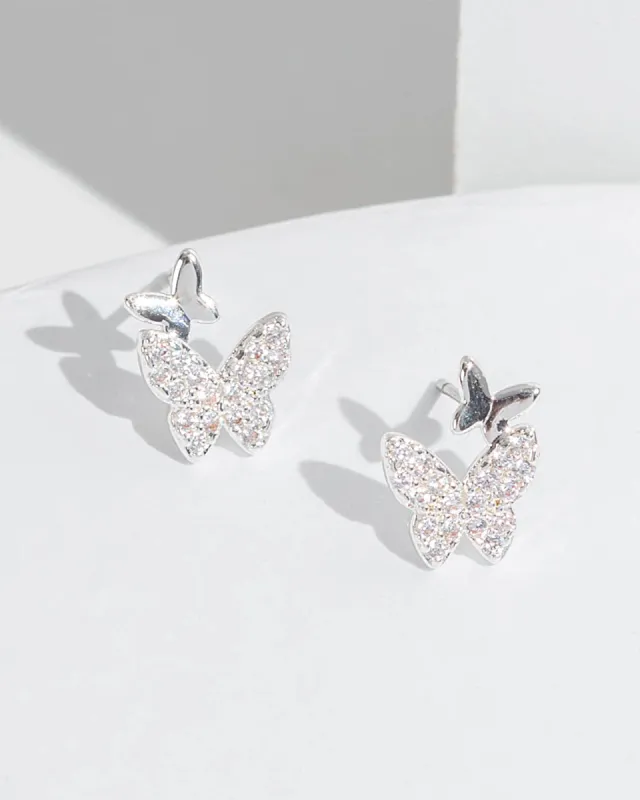 Crystal Double Butterfly Earrings sold by Collete Hayman