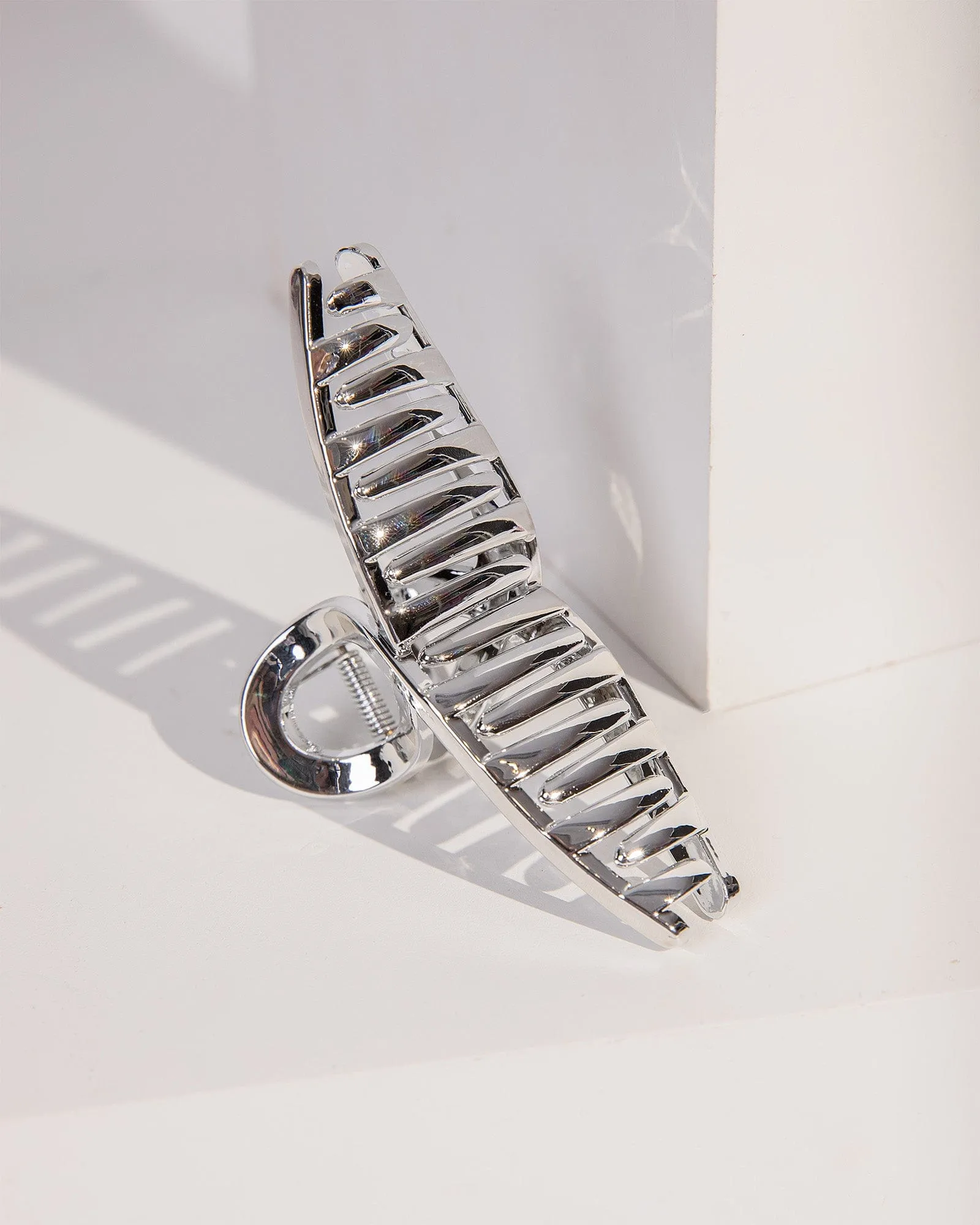 Silver Metallic Loop Claw Clip sold by Collete Hayman