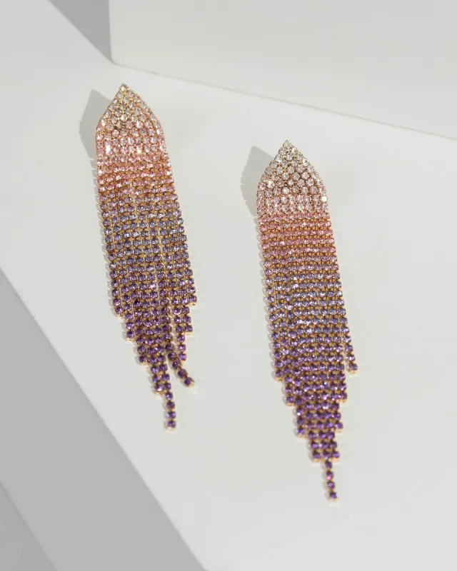 Tassel Cup Chain Ombre Earring sold by Collete Hayman