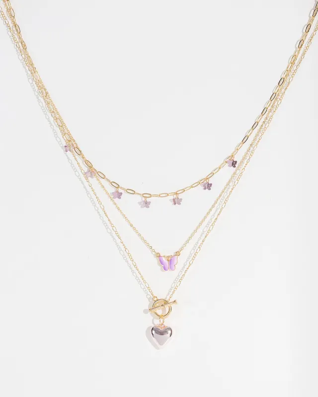 Pink Heart Locket Chain Necklace sold by Collete Hayman