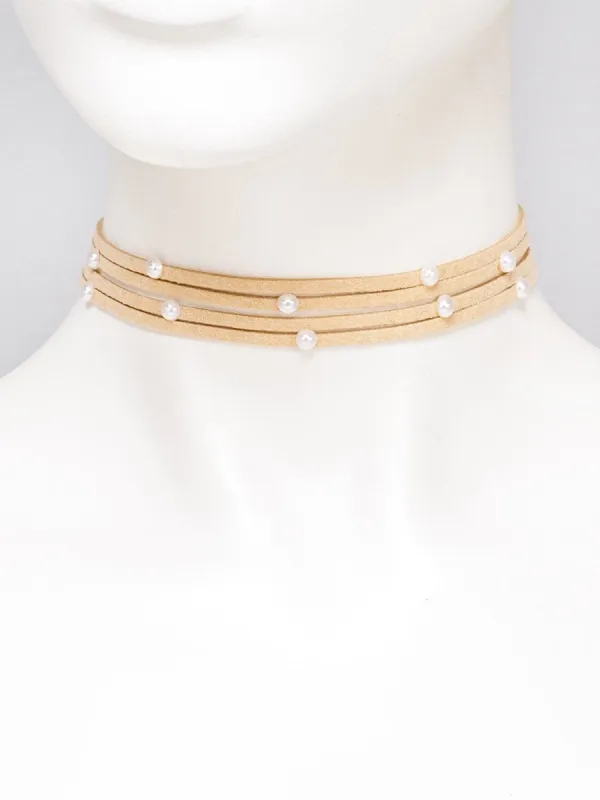 Multi Row Stone Choker Necklace sold by Collete Hayman