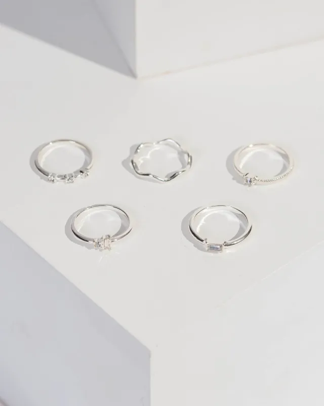 Crystal Thin Wave Rings Pack sold by Collete Hayman