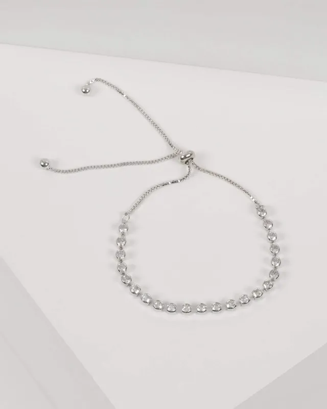 White Gold Plated Crystal Stone Bracelet sold by Collete Hayman