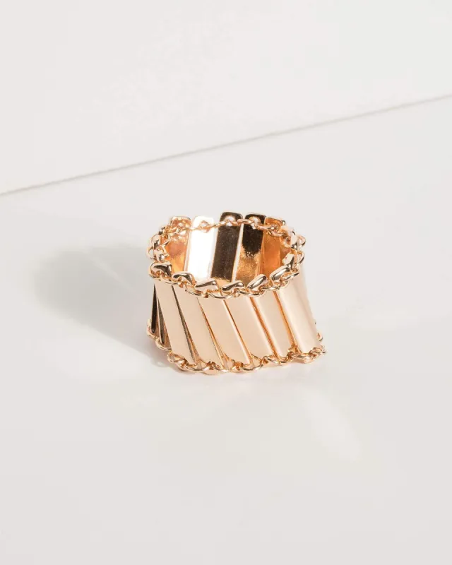 Gold Metal Bar Ring sold by Collete Hayman