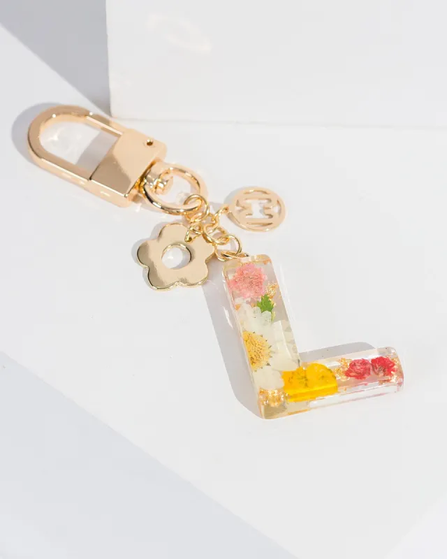 L - Initial Bag Charm Flower sold by Collete Hayman