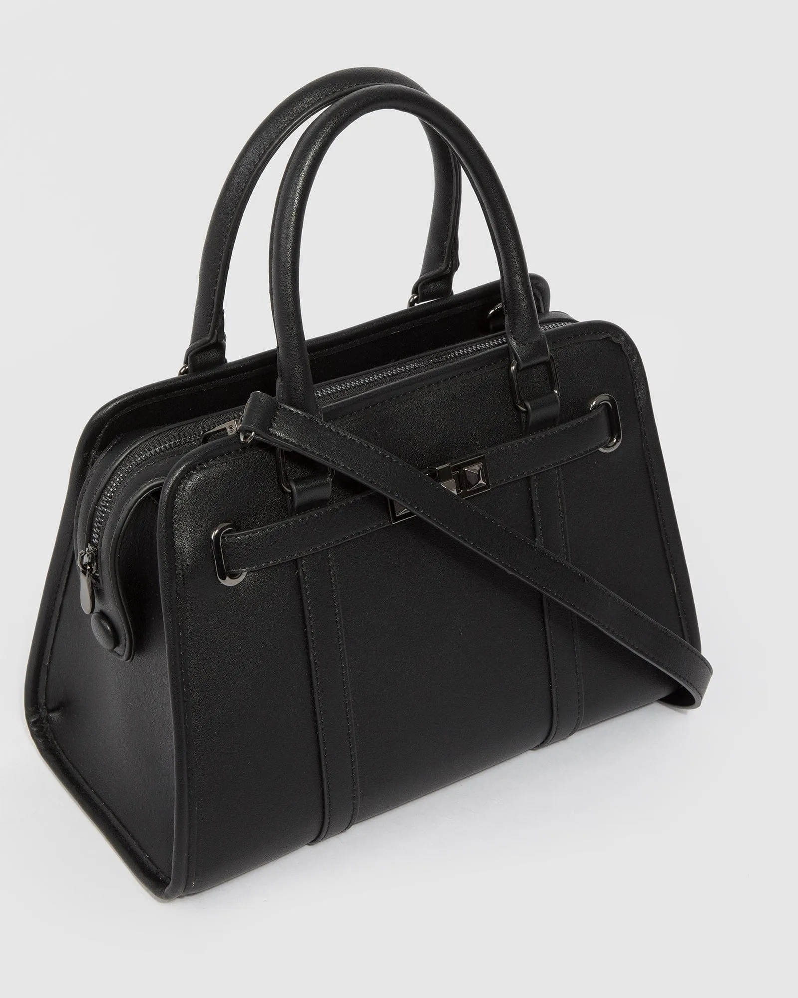 Black Lynne Webbing Tote Bag sold by Collete Hayman product image thumbnail 3