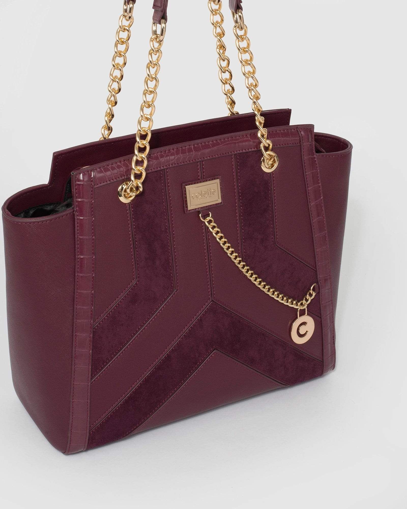 Plum Keily Chain Tote Bag sold by Collete Hayman product image thumbnail 3