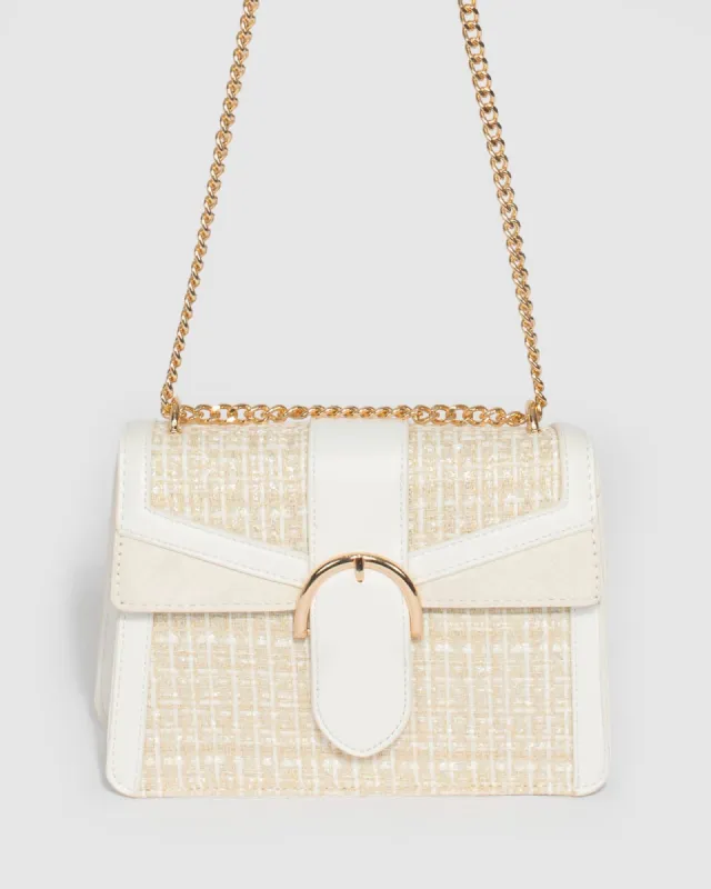 Ivory Rachel Buckle Crossbody Bag sold by Collete Hayman