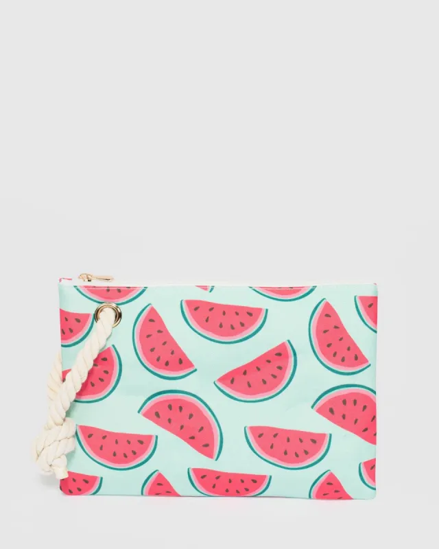 Watermelon Print Summer Beach Pouch sold by Collete Hayman