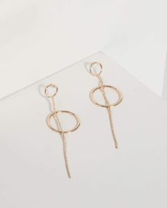 Gold Chain and Hoop Drop Earrings sold by Collete Hayman
