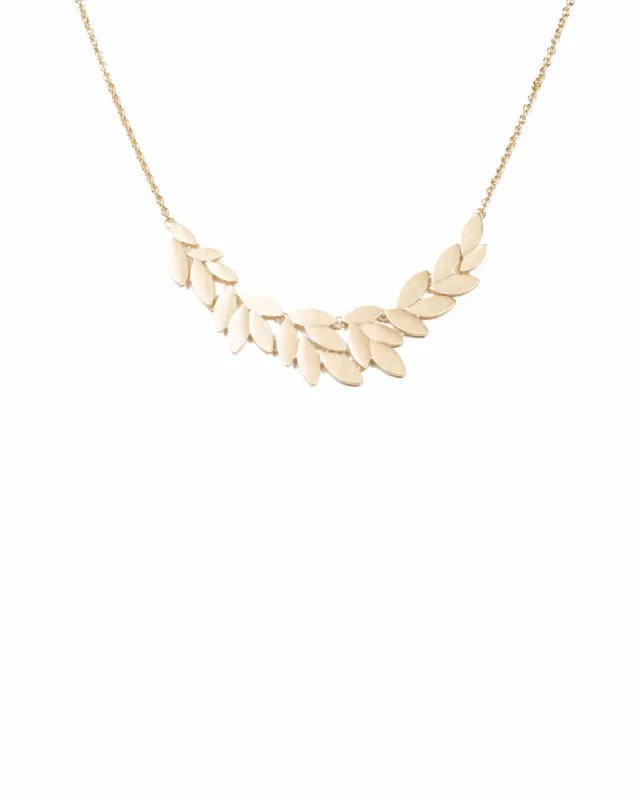 Gold Metal Leaf Short Necklace sold by Collete Hayman