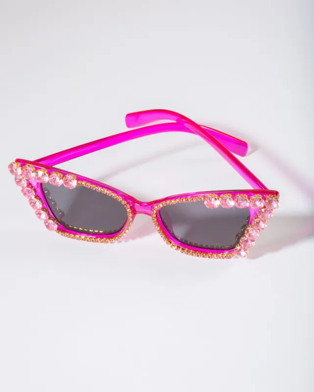 Pink Crystal Cat Eye Sunglasses sold by Collete Hayman