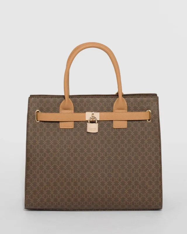 Monogram Mila Lock Tote Bag sold by Collete Hayman