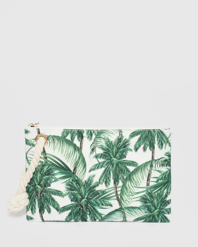 Palm Tree Print Summer Beach Pouch sold by Collete Hayman